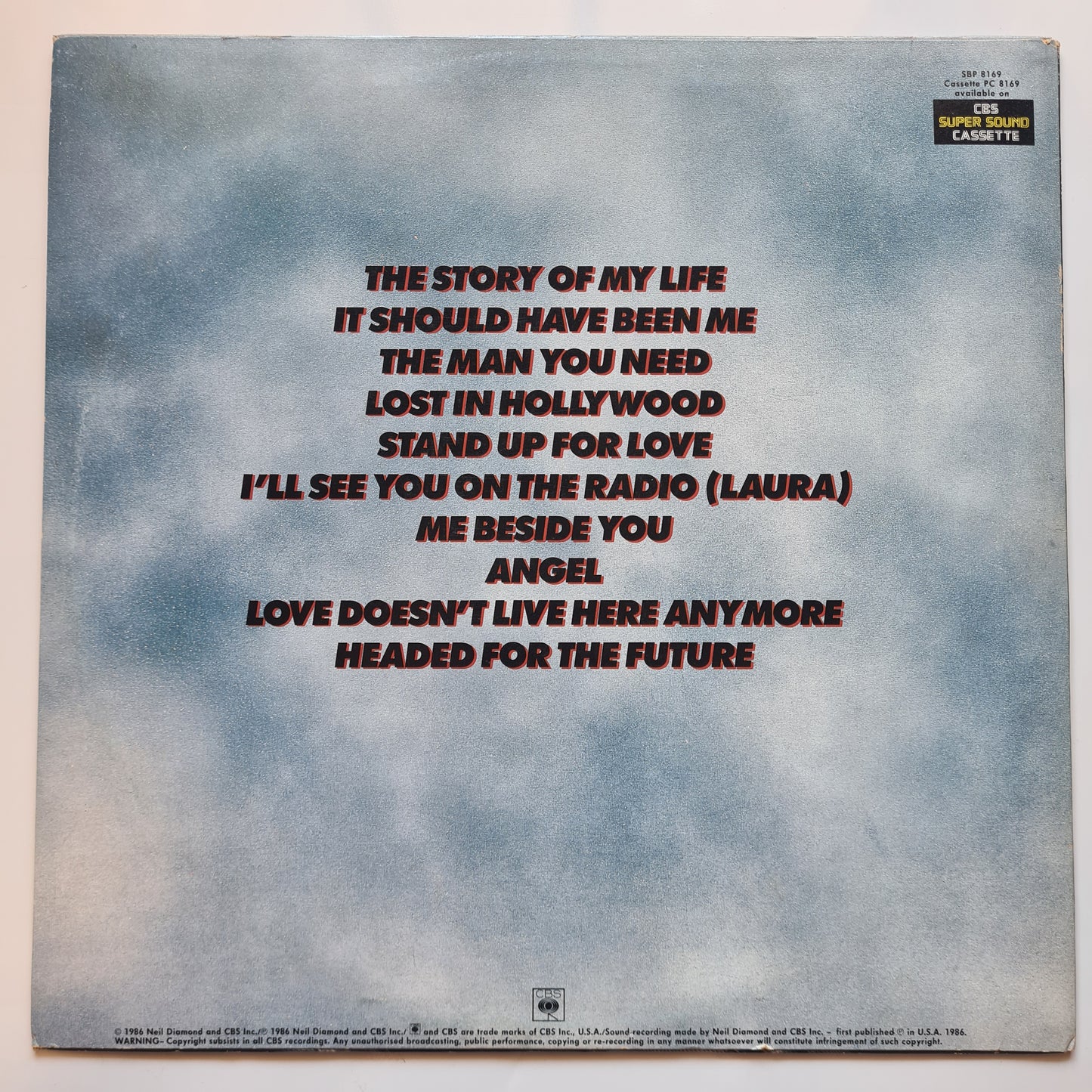 Neil Diamond – Headed For The Future - 1986 - Vinyl Record LP