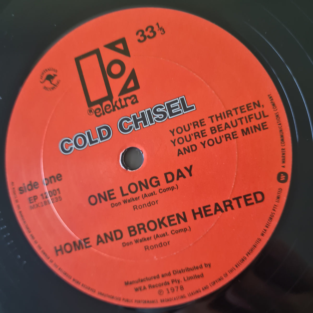 Cold Chisel – You're Thirteen, You're Beautiful And You're Mine - 1978 - Vinyl Record EP