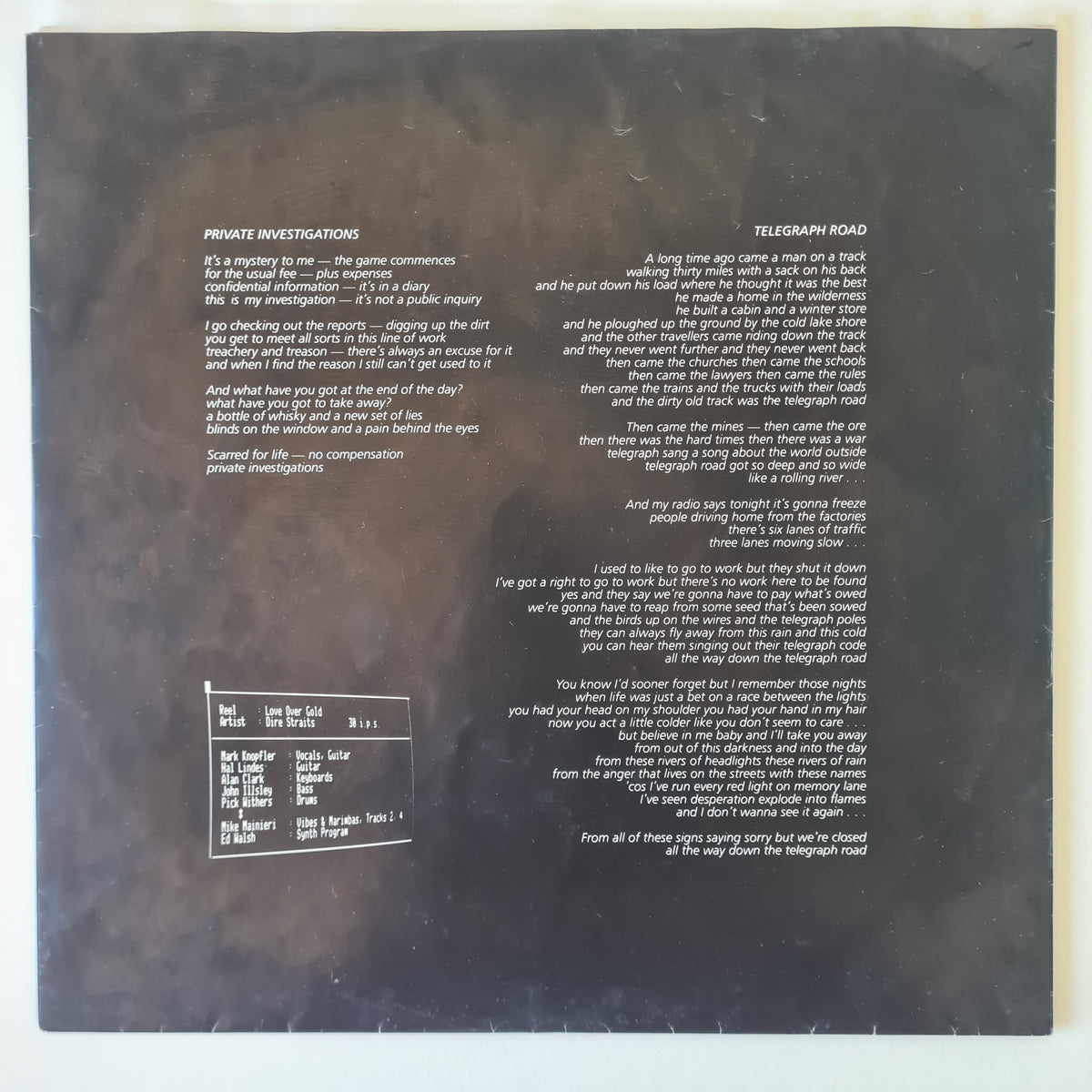 Dire Straits – Love Over Gold - 1982 - Vinyl Record LP