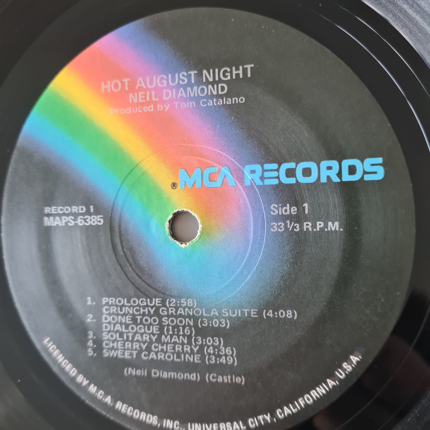 Neil Diamond – Hot August Night - 1972 (1973 2nd Australian Pressing) - Vinyl Record 2LP