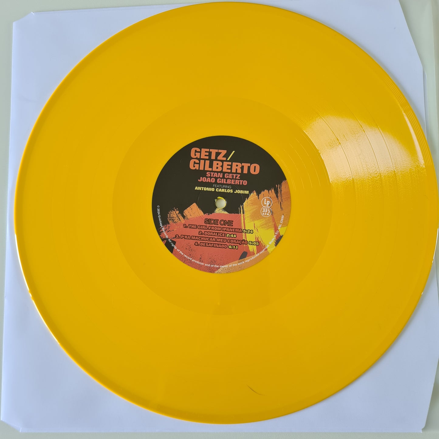 Stan Getz & João Gilberto Featuring Antonio Carlos Jobim  – Getz / Gilberto - 1964 (2024 Italian Yellow Vinyl Pressing) - Vinyl Record LP