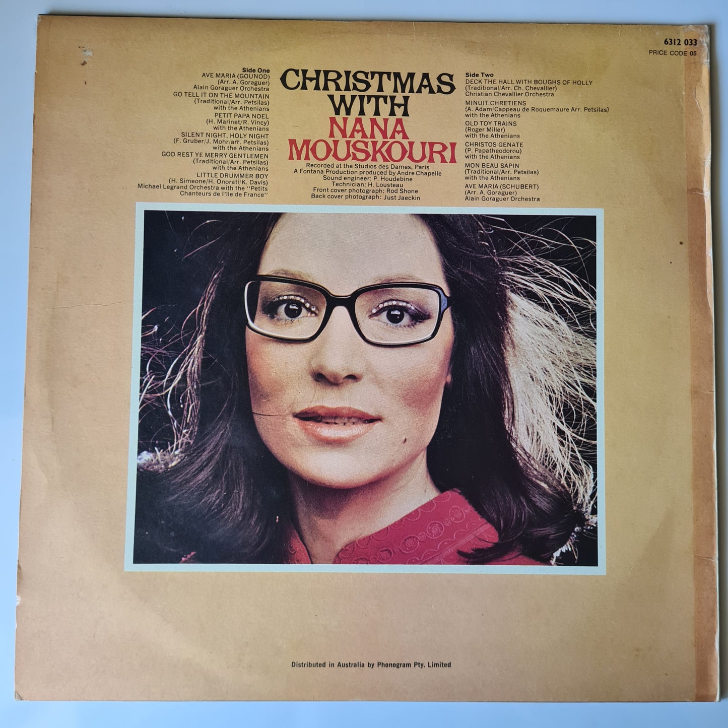 Nana Mouskouri ‎– Christmas With Nana Mouskouri - 1972 - Vinyl Record LP