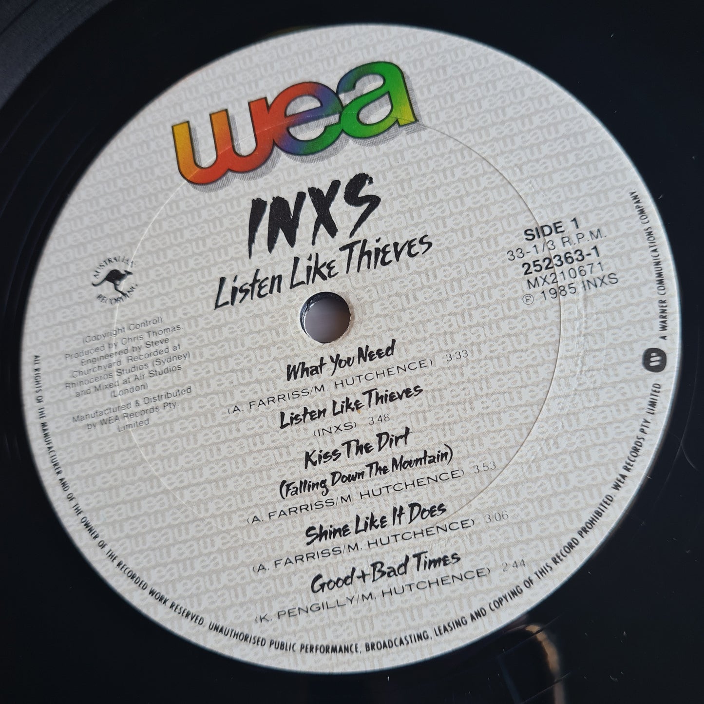 INXS – Listen Like Thieves - 1985 - Vinyl Record LP