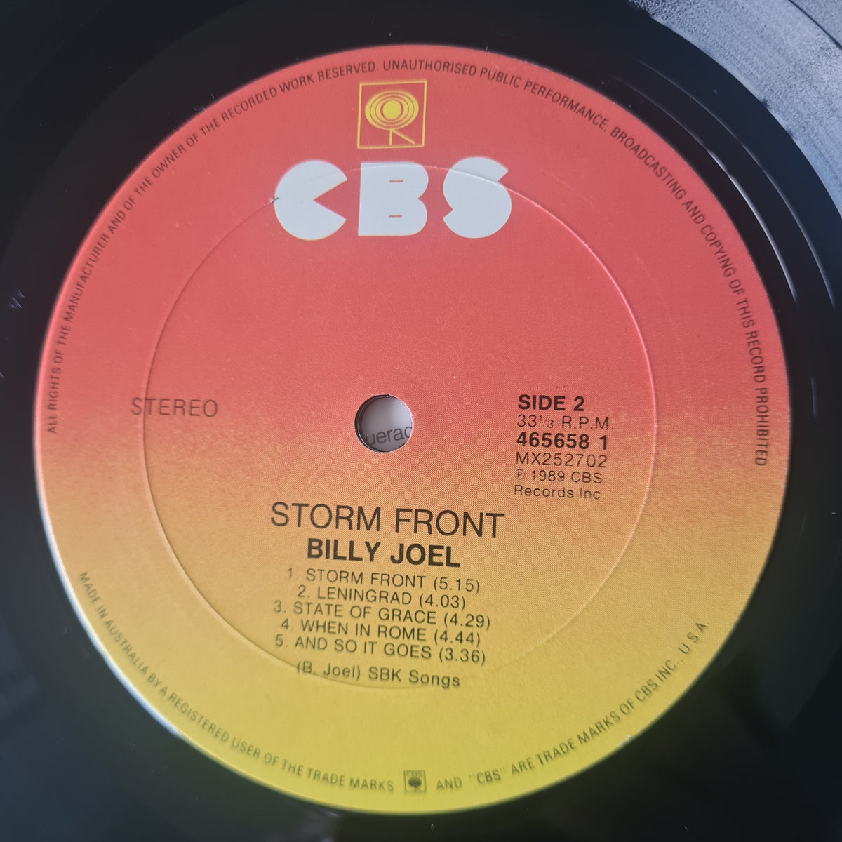 Billy Joel – Storm Front - 1989 - Vinyl Record LP (Excellent)