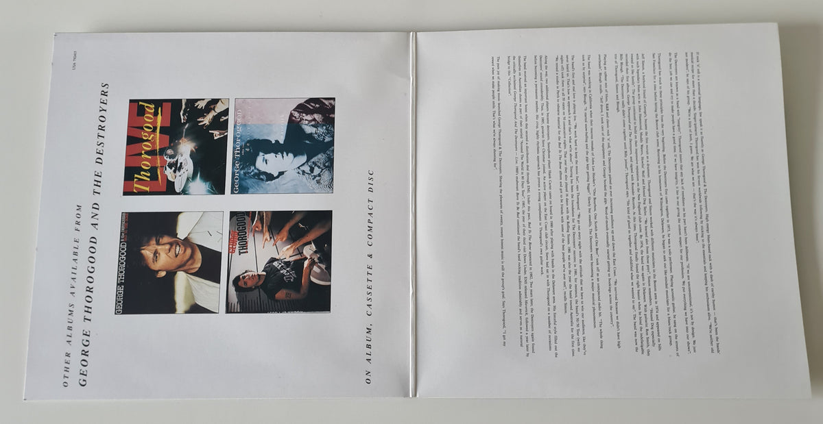 George Thorogood & The Destroyers – The George Thorogood Collection- 1989 - Vinyl Record LP