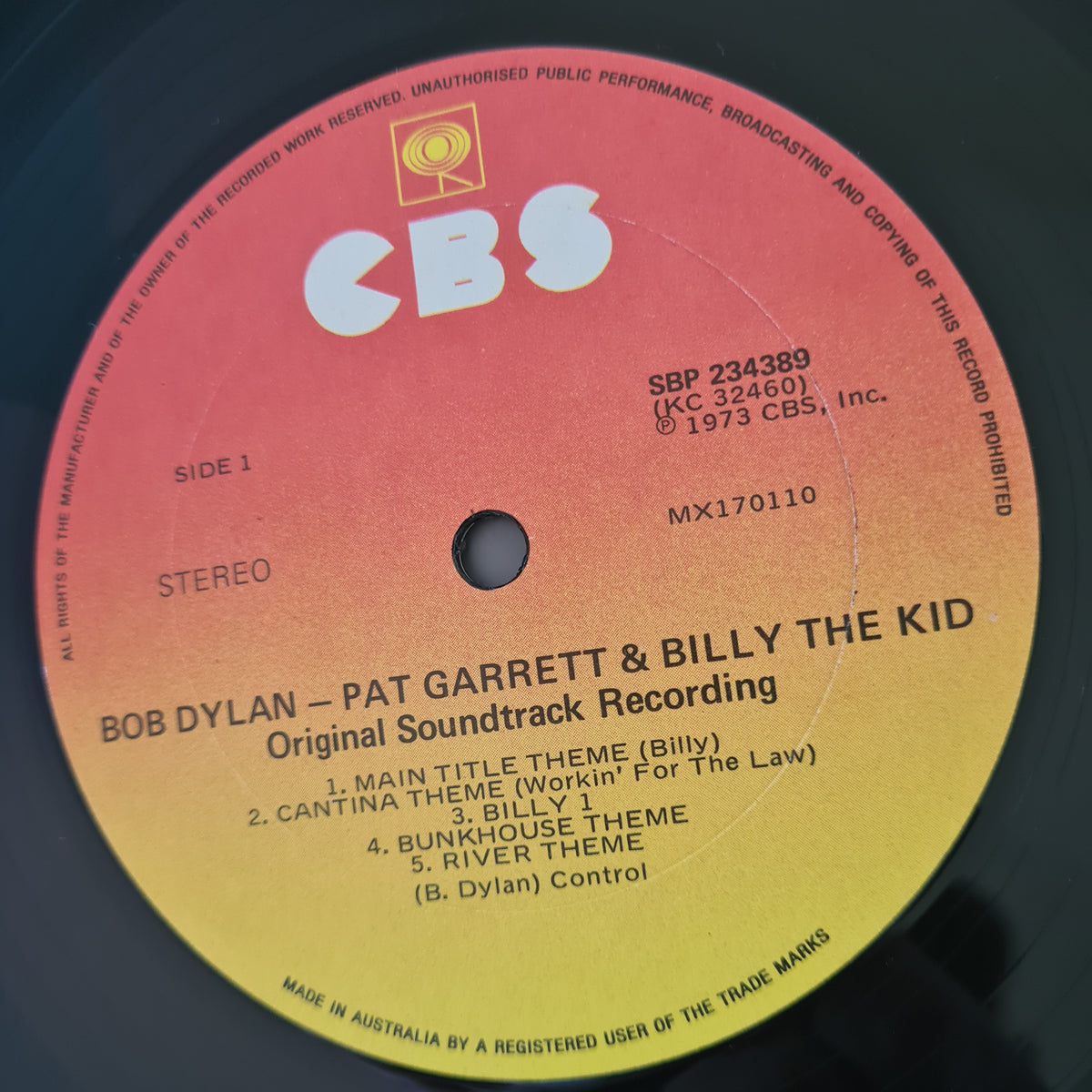 Bob Dylan – Pat Garrett & Billy The Kid: Original Soundtrack Recording - 1973 (Late 70's Australian Reissue) - Vinyl Record LP