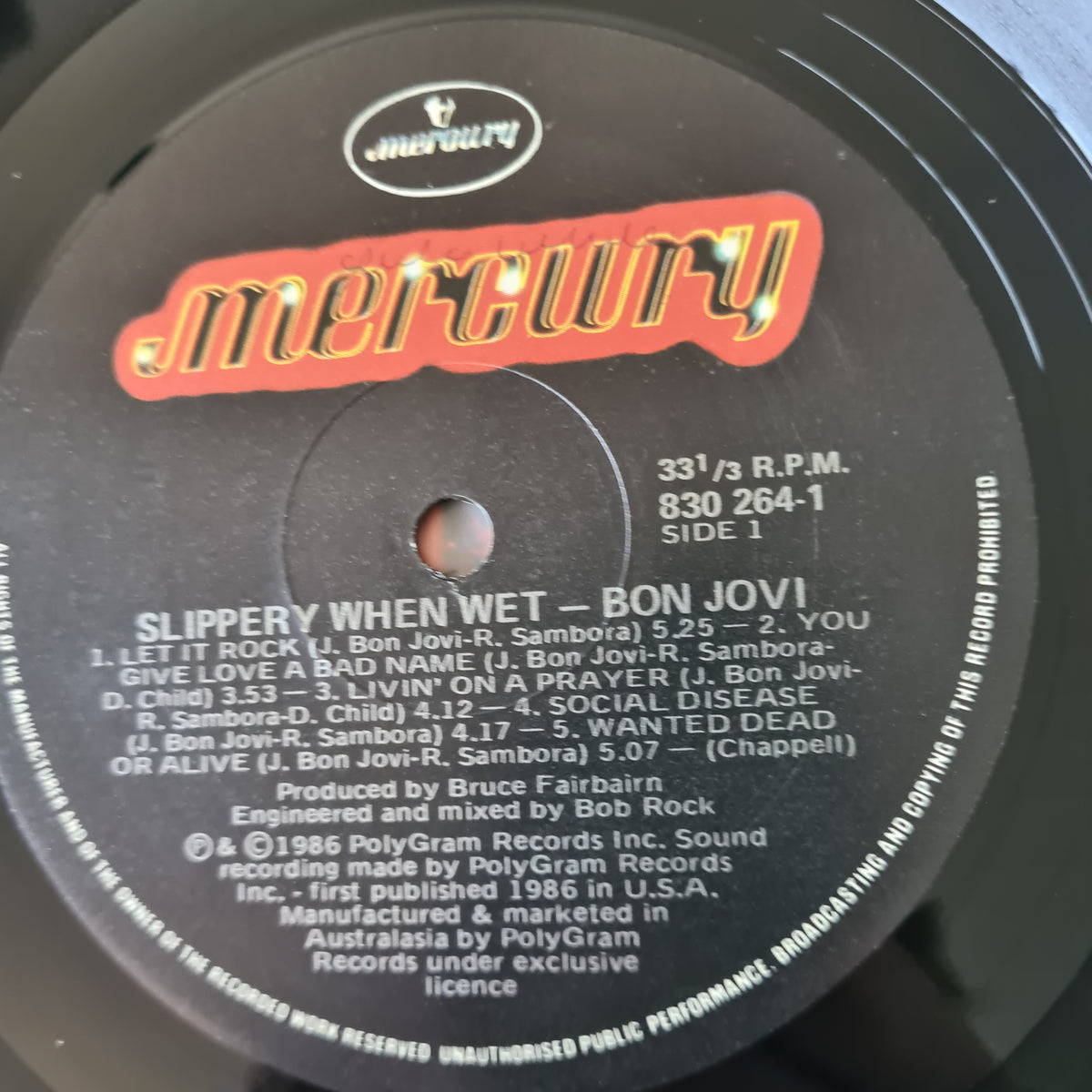Bon Jovi – Slippery When Wet - 1986 - Vinyl Record LP