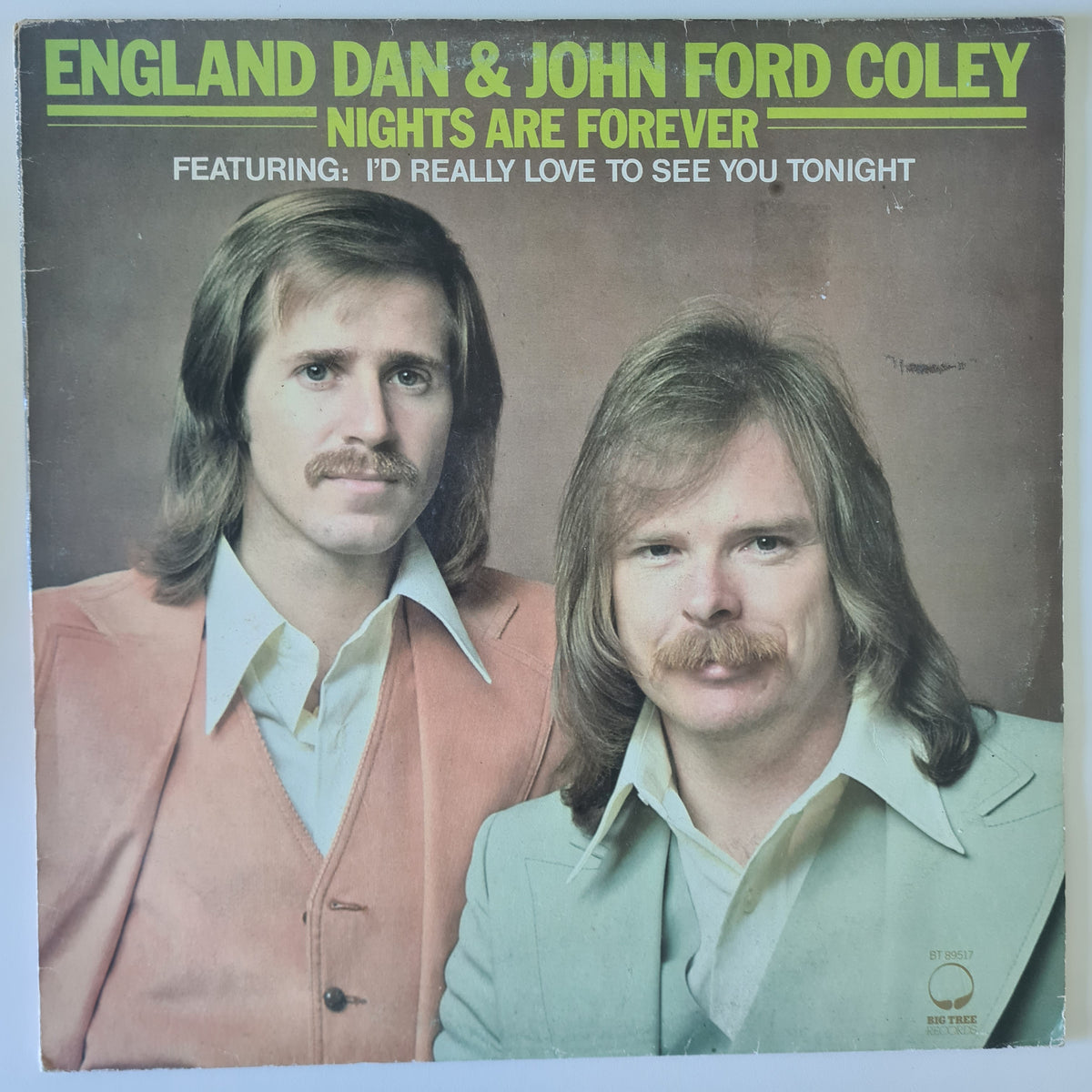 England Dan & John Ford Coley – Nights Are Forever - 1976 - Vinyl Record LP