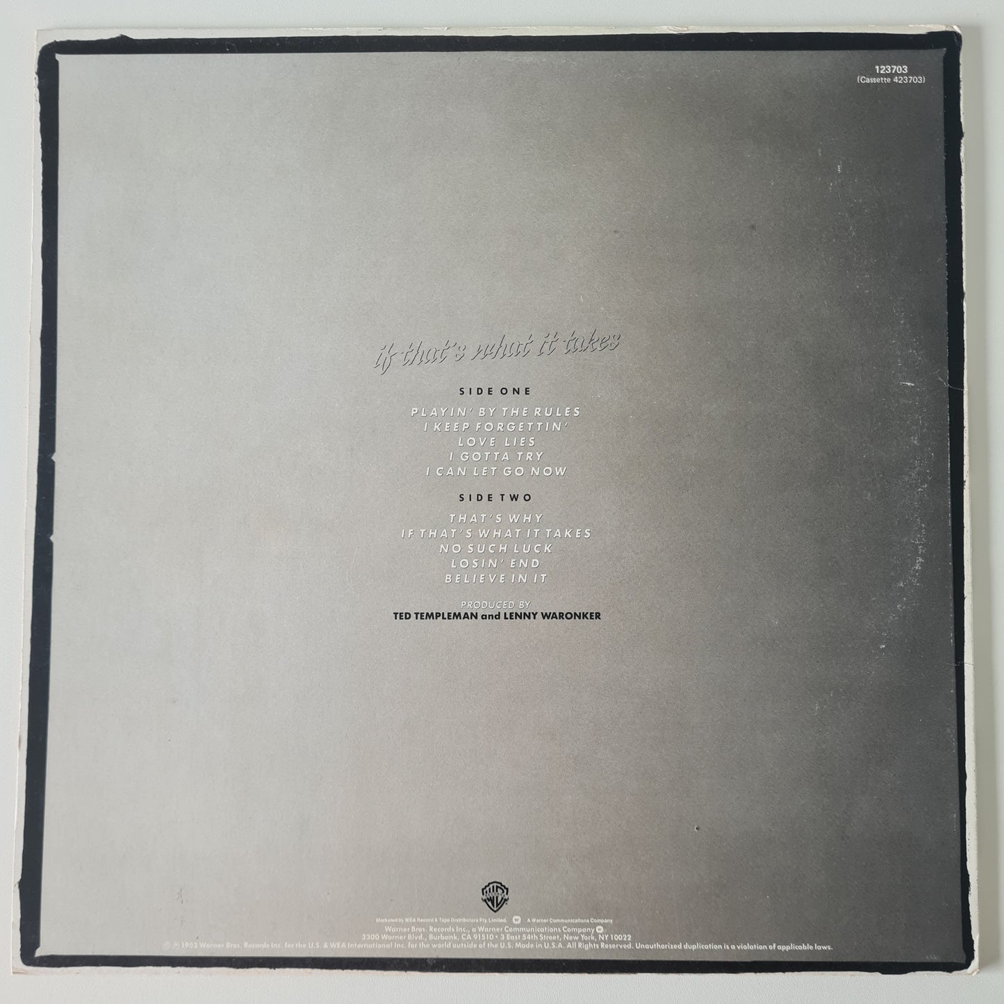 Michael McDonald – If Thats What It Takes - 1982 - Vinyl Record LP