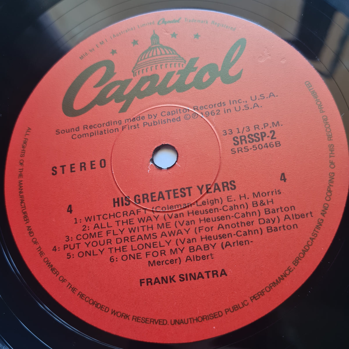 Frank Sinatra – His Greatest Years - 1962 - Vinyl Record 3LP