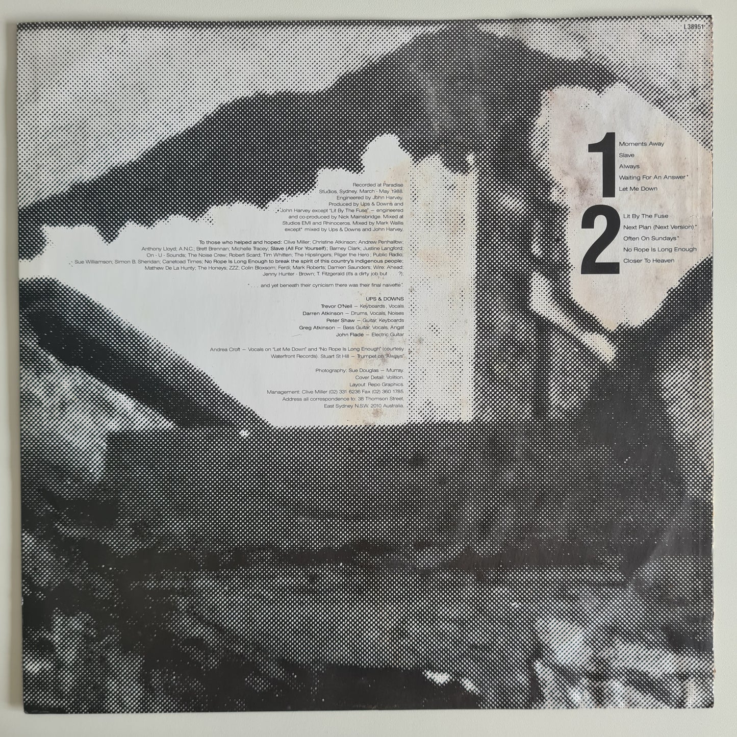 Ups And Downs – Underneath The Watchful Eye - 1988 - Vinyl Record LP