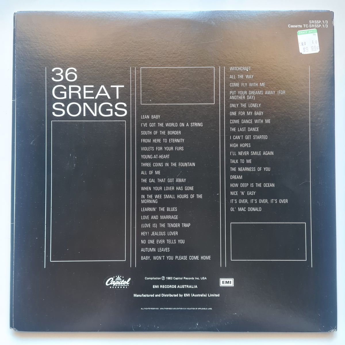 Frank Sinatra – His Greatest Years - 1962 - Vinyl Record 3LP
