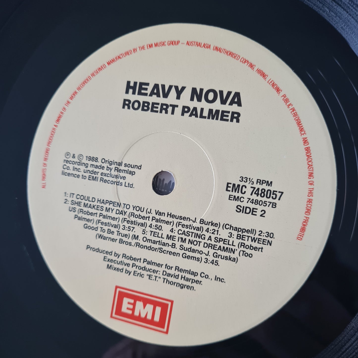 Robert Palmer – Heavy Nova - 1988 - Vinyl Record LP