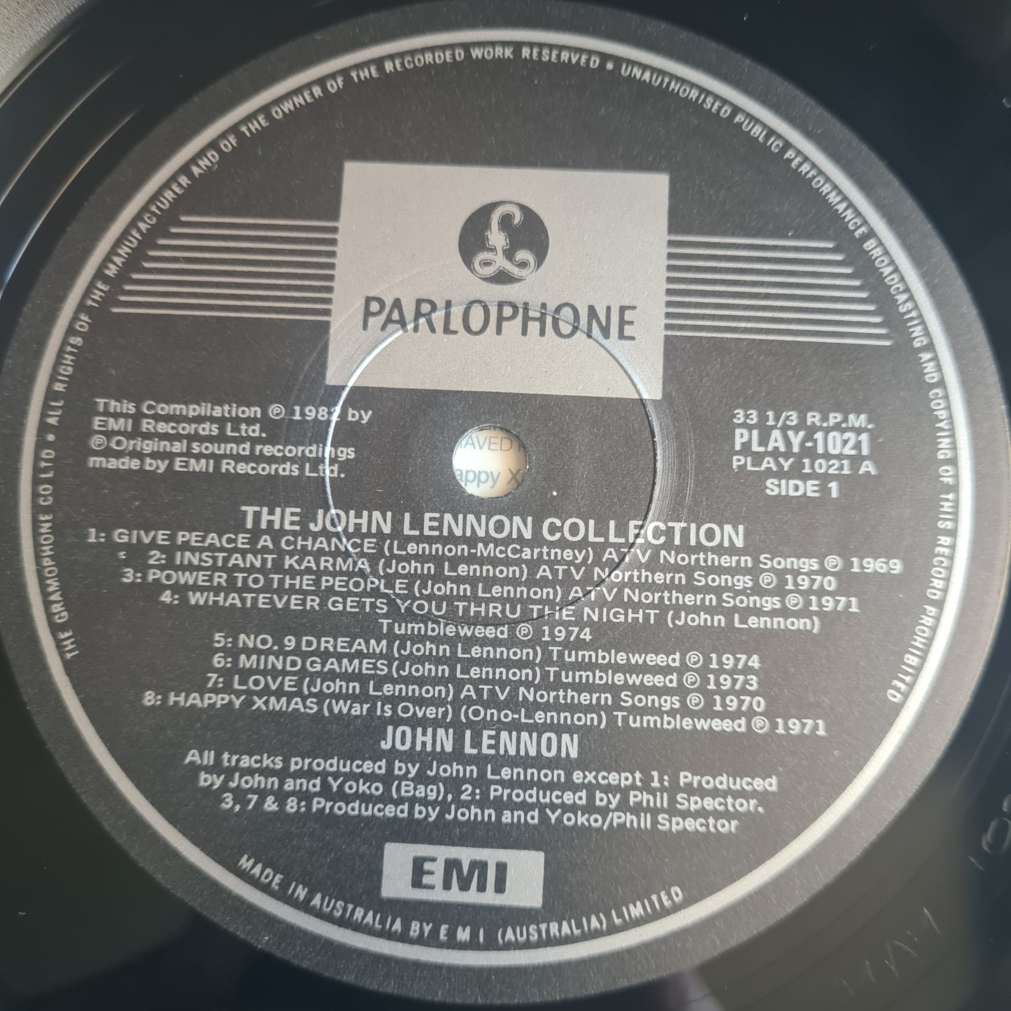 John Lennon (The Beatles) – The John Lennon Collection - 1982 - Vinyl Record LP