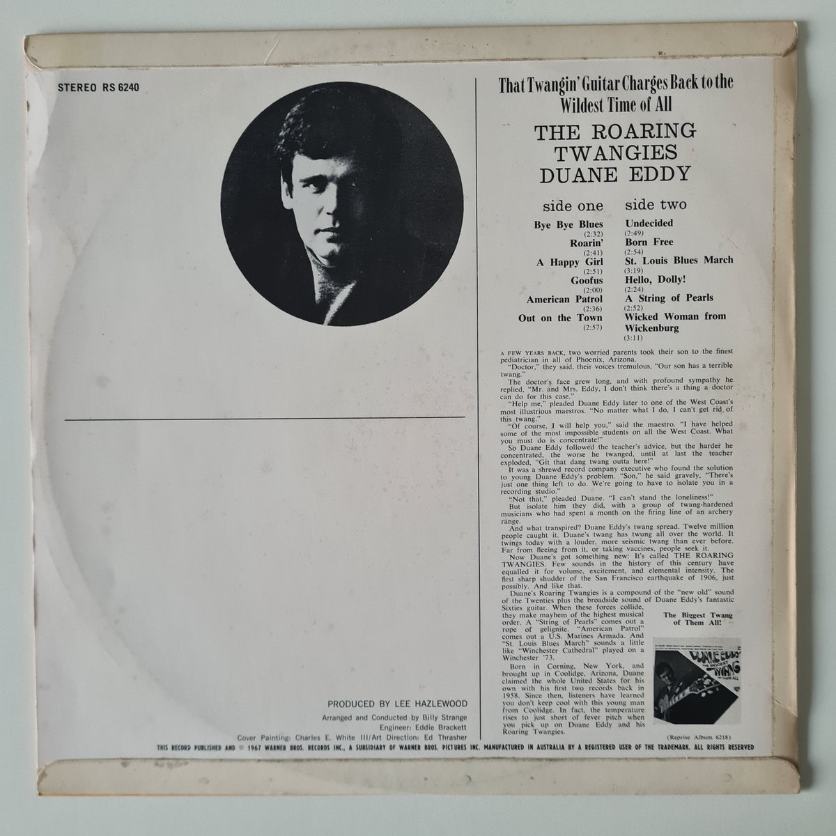 Duane Eddy – The Roaring Twangies - 1967 - Vinyl Record LP