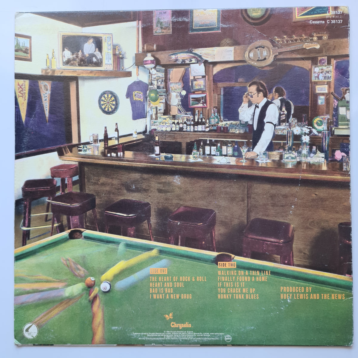 Huey Lewis & The News – Sports - 1984 - Vinyl Record LP