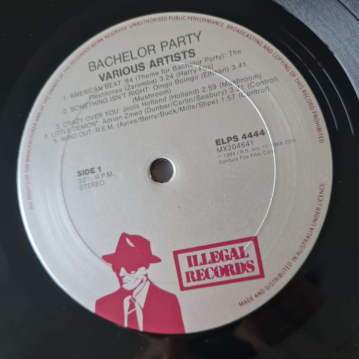 Various – Bachelor Party: The Music From The Movie - 1984 - Vinyl Record LP