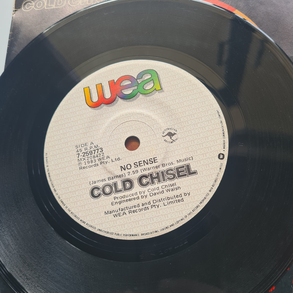 Cold Chisel – Hold Me Tight / No Sense - 1984 - Vinyl Record 7inch 45RMP Single