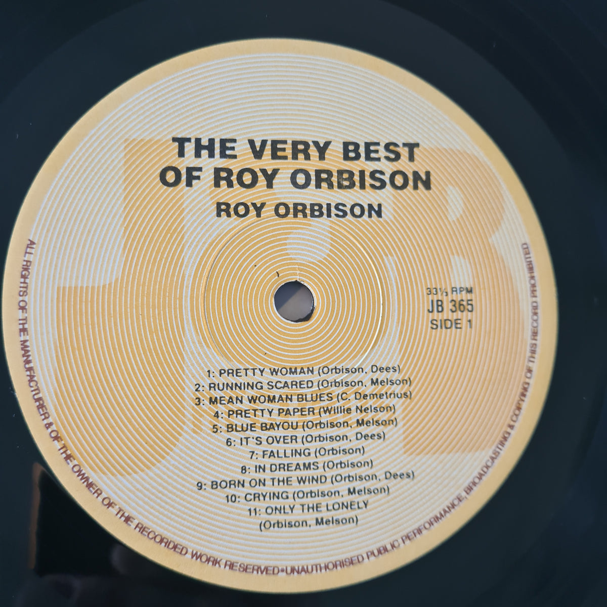 Roy Orbison – The Very Best Of Roy Orbison - 1989 (Australian Only Pressing) - Vinyl Record LP
