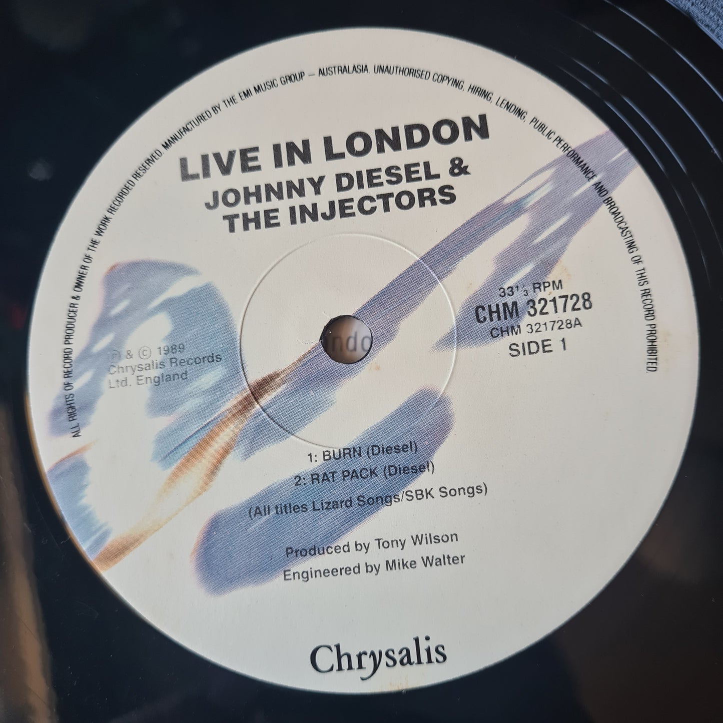 Johnny Diesel & The Injectors – Live In London - 1989 - Vinyl Record LP