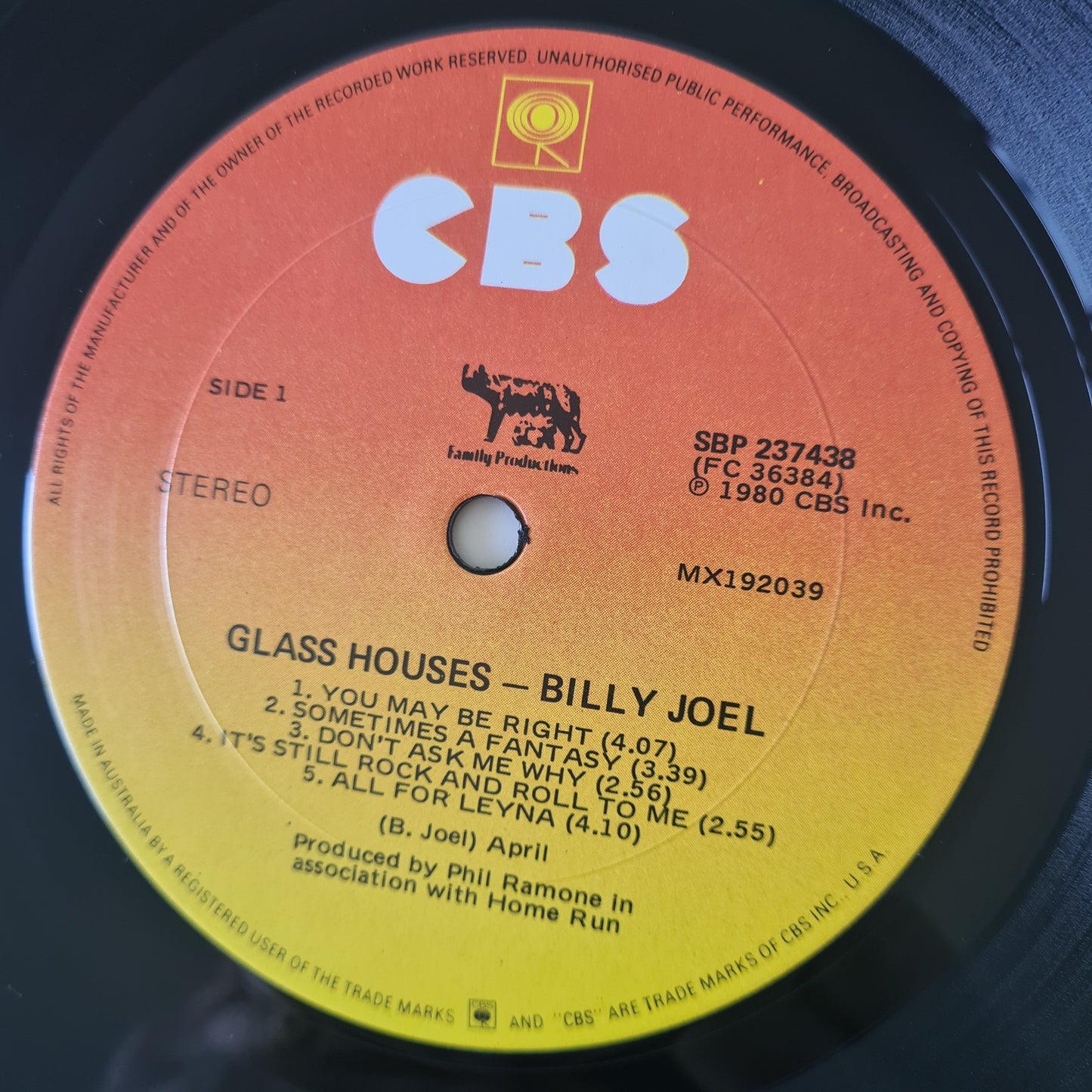 Billy Joel – Glass Houses - 1980 - Vinyl Record LP