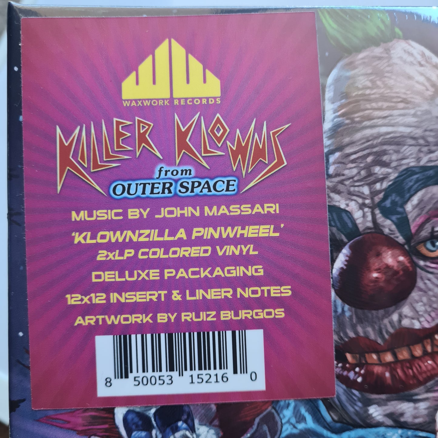 John Massari – Killer Klowns From Outer Space - 2023 ("Klownzilla" Pinwheel Coloured Vinyl) - Vinyl Record 2LP (Mint Sealed)