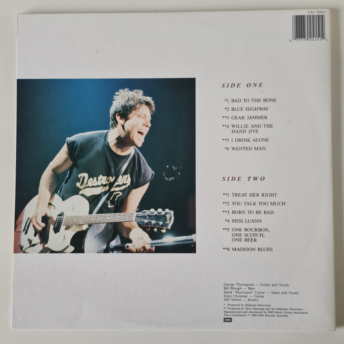 George Thorogood & The Destroyers – The George Thorogood Collection- 1989 - Vinyl Record LP