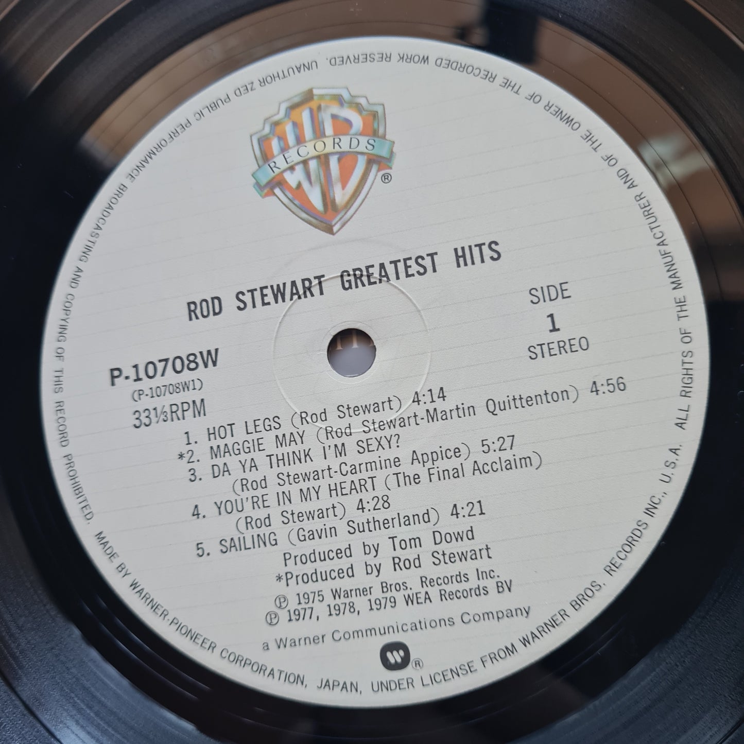 Rod Stewart – Greatest Hits - 1979 (Japanese Pressing) - Vinyl Record LP