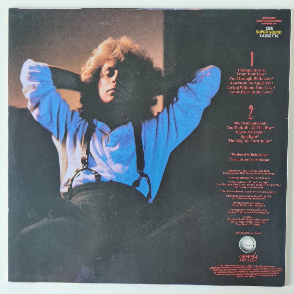 Eric Carmen – Eric Carmen - 1984 - Vinyl Record LP (Near Mint)