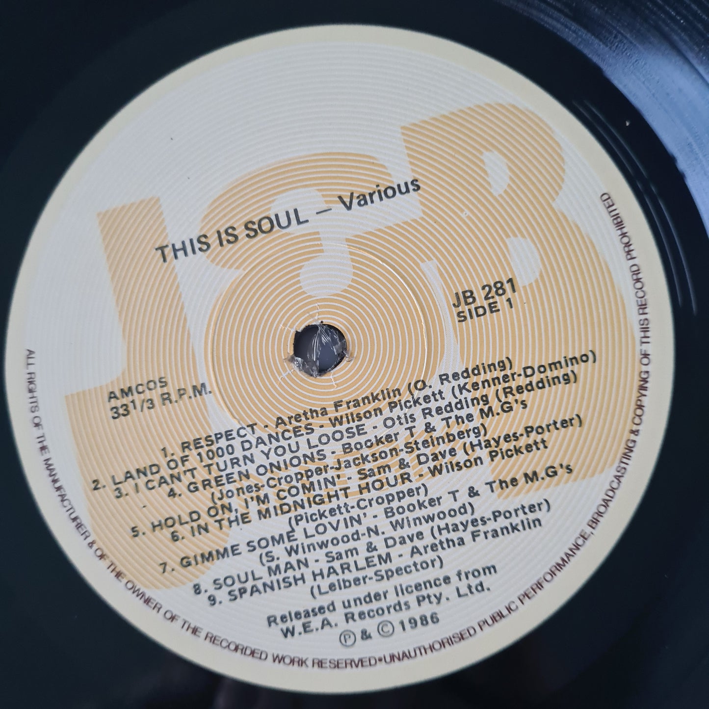 Various – This Is Soul - 1986 - Vinyl Record LP