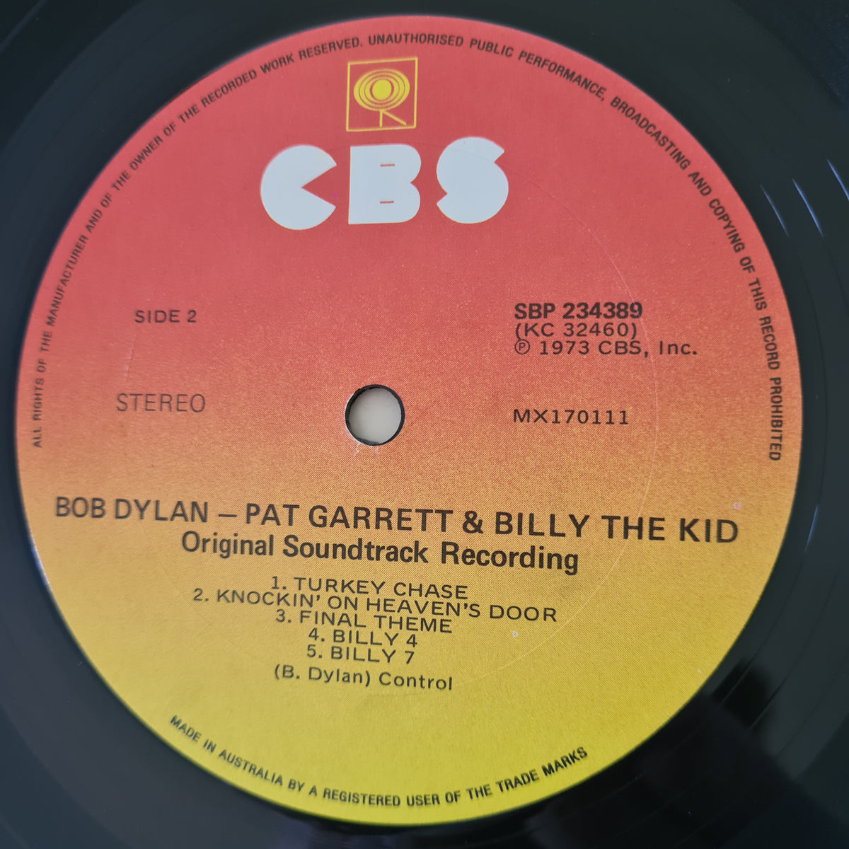 Bob Dylan – Pat Garrett & Billy The Kid: Original Soundtrack Recording - 1973 (Late 70's Australian Reissue) - Vinyl Record LP