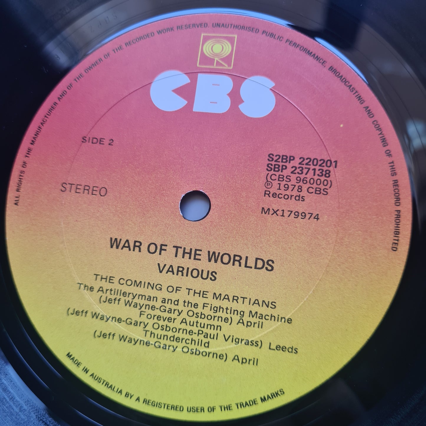 Jeff Wayne – Jeff Wayne's Musical Version Of The War Of The Worlds - 1978 (Gatefold) - Vinyl Record 2LP (near mint)