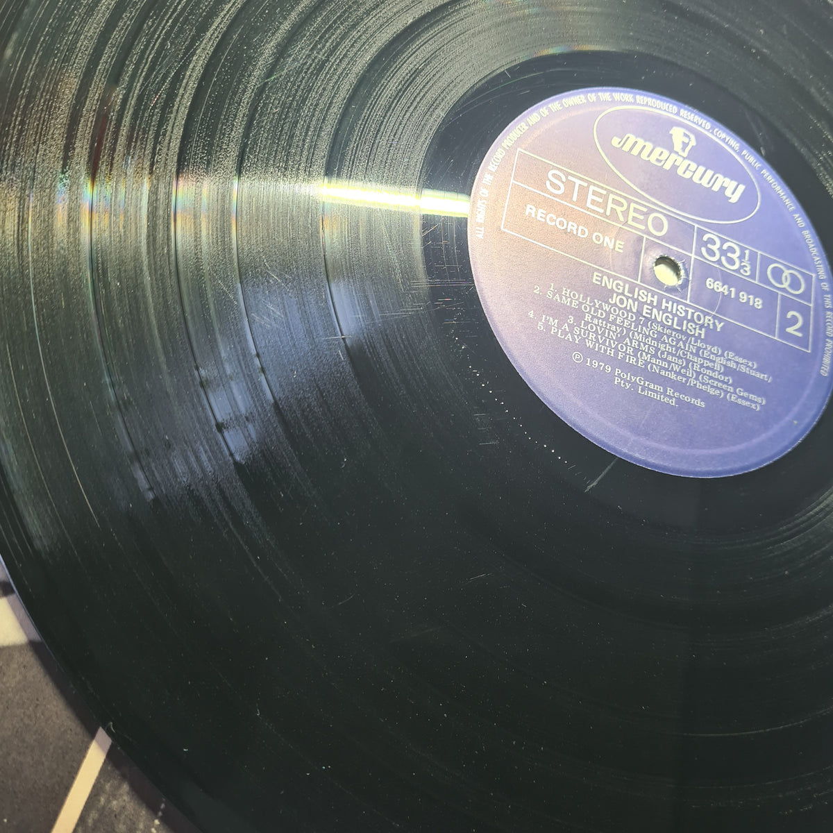 Jon English – English History - 1979 - Vinyl Record LP