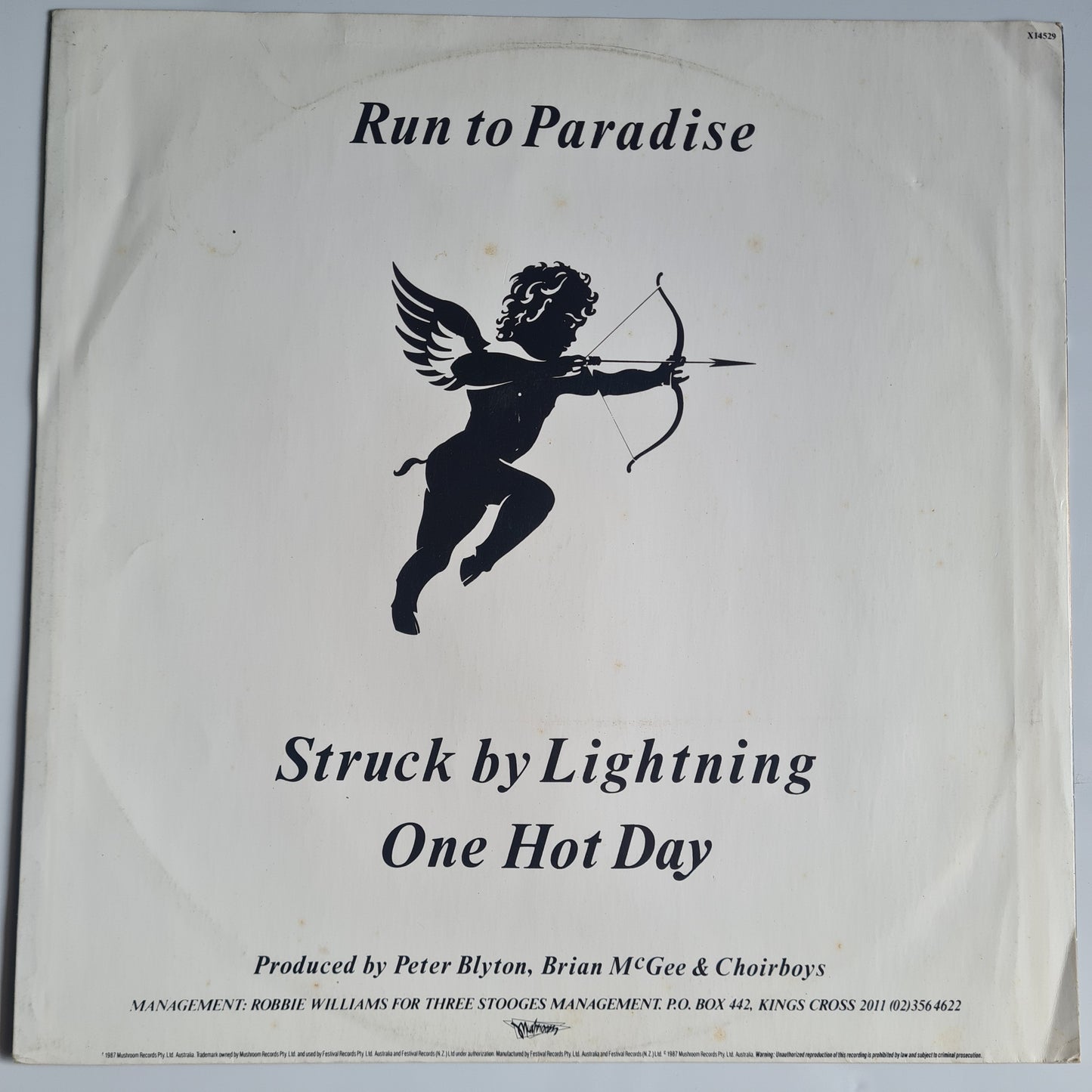 Choirboys – Run To Paradise (SIGNED by 3 members) - 1987 (COVER ONLY)