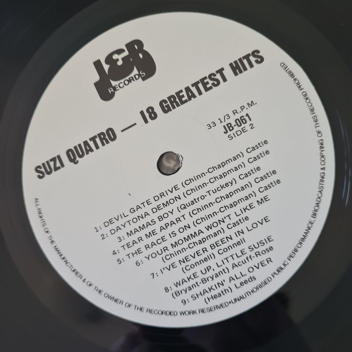 Suzi Quatro – Greatest Hits - 1980 (Mid 80's Australian Pressing) - Vinyl Record LP