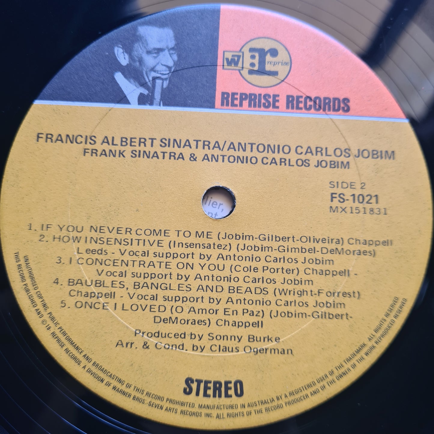 Frank Sinatra & Antonio Carlos Jobim – Francis Albert Sinatra & Antonio Carlos Jobim - 1967 - Vinyl Record LP 🇧🇷