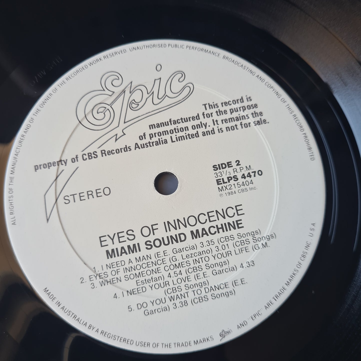 Miami Sound Machine – Eyes Of Innocence - 1984 - Vinyl Record LP