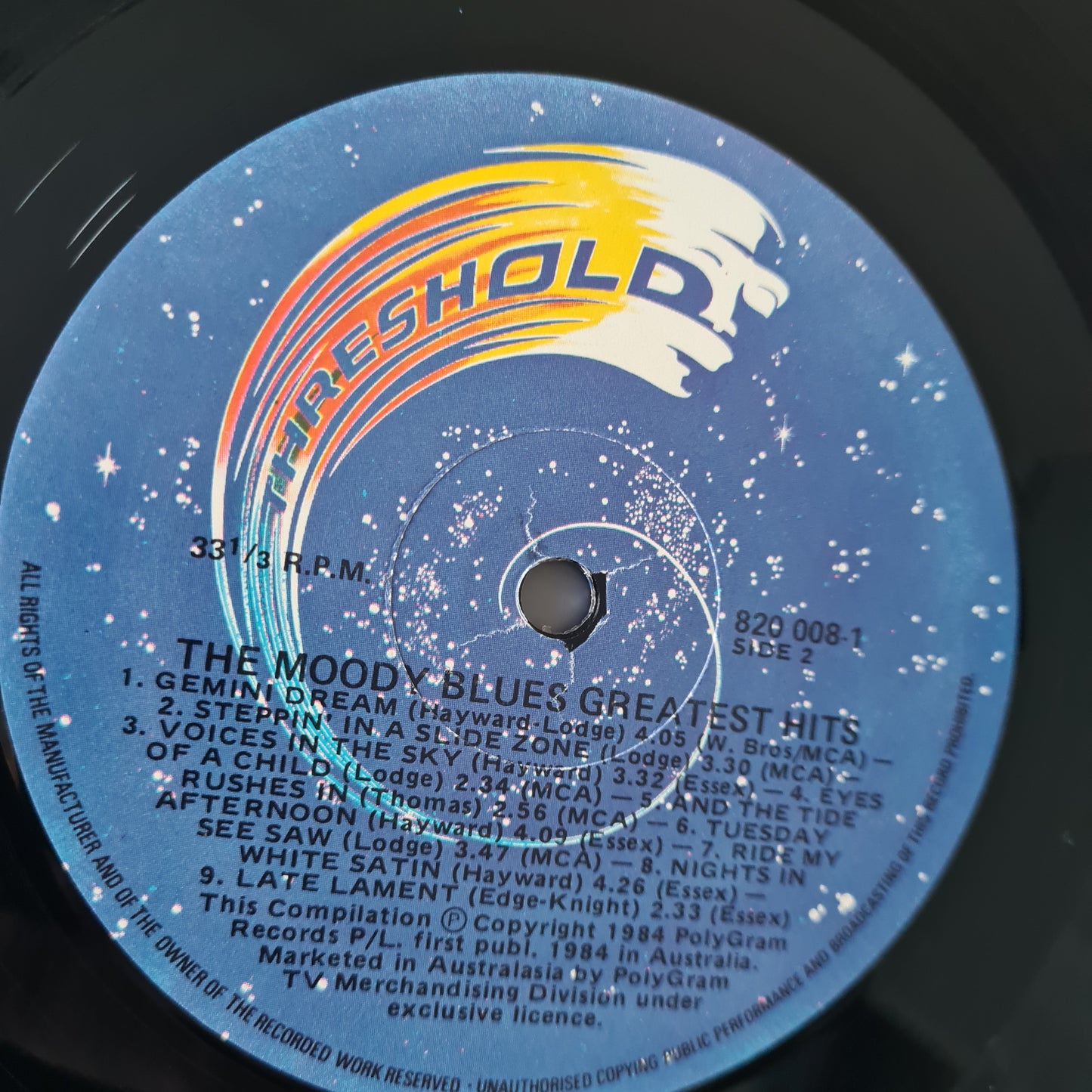 The Moody Blues – Greatest Hits - 1984 (Australian Only Pressing) - Vinyl Record LP