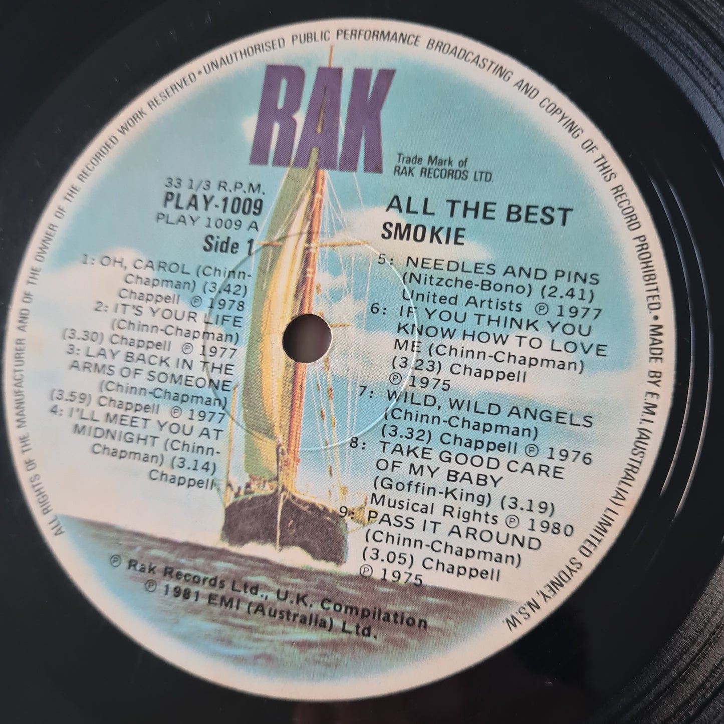 Smokie – All The Best (Greatest Hits) - 1981 - Vinyl Record LP