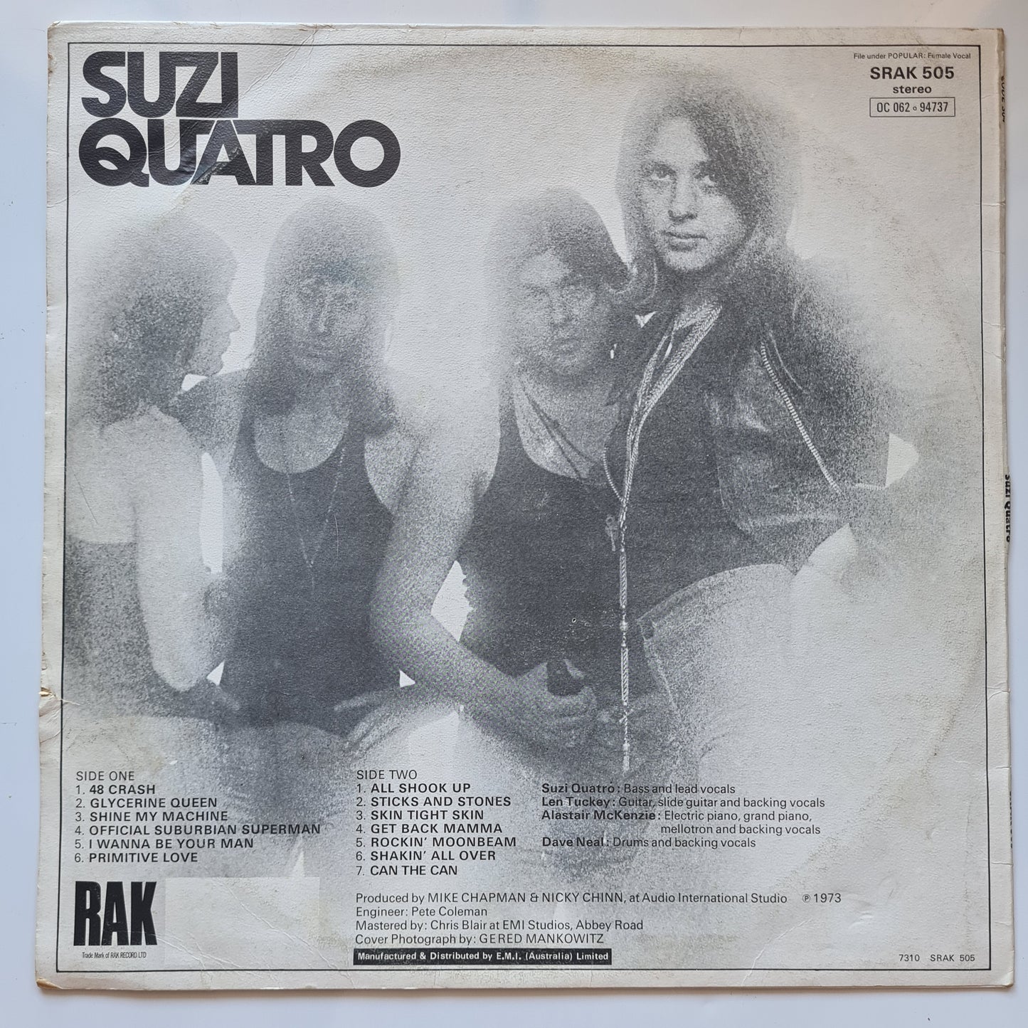 Suzi Quatro – Can The Can - 1973 - Vinyl Record LP