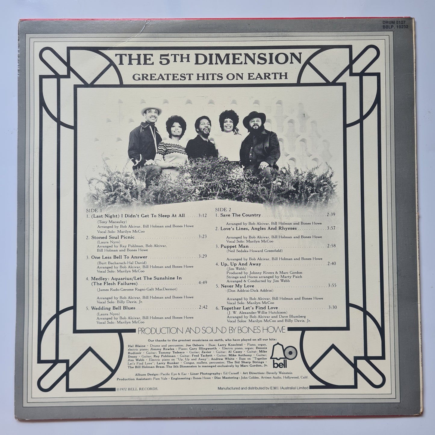 The 5th Dimension – Greatest Hits On Earth - 1972 (Australian reissue) - Vinyl Record LP