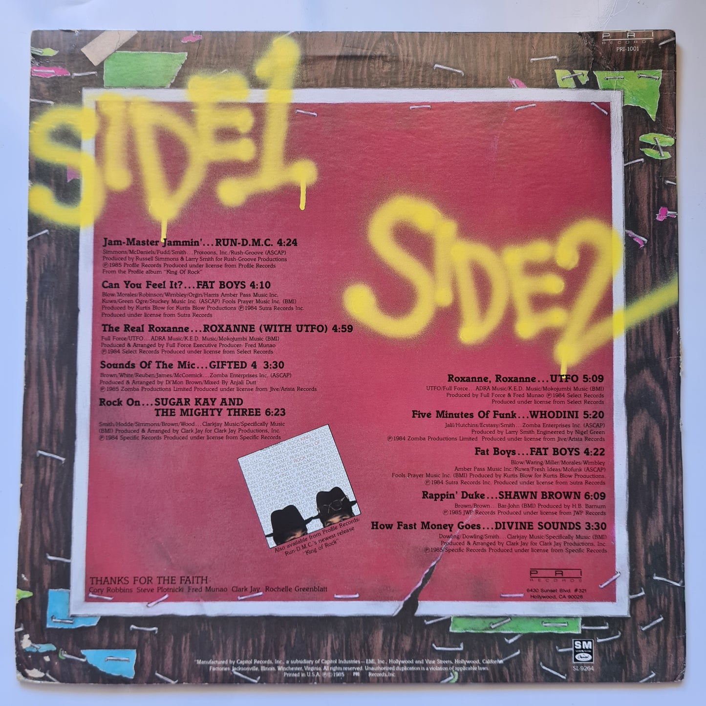 Various – Kings Of Rap (Fat Boys, Whodidni, Run DMC, etc) - 1985 - Vinyl Record LP