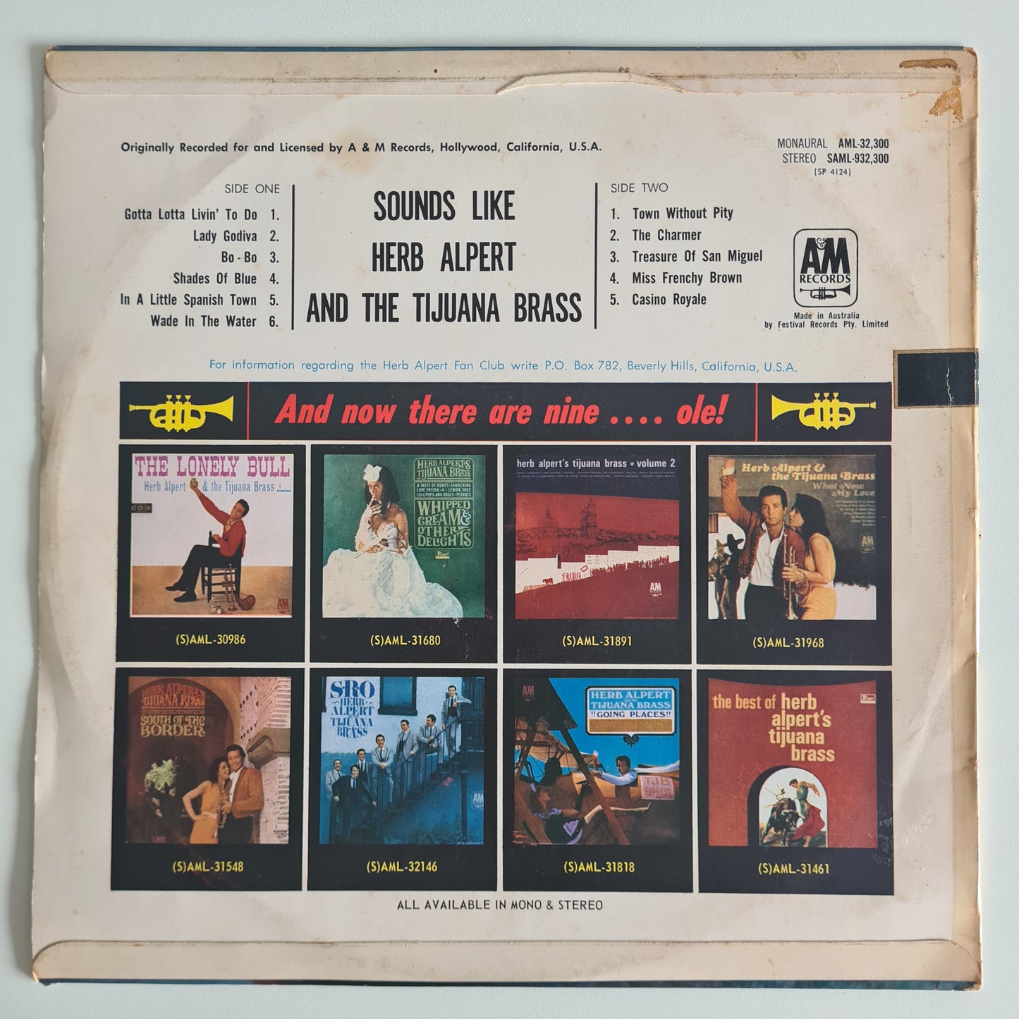 Herb Alpert & The Tijuana Brass – Sounds Like...Herb Alpert & The Tijuana Brass - 1967 - Vinyl Record LP