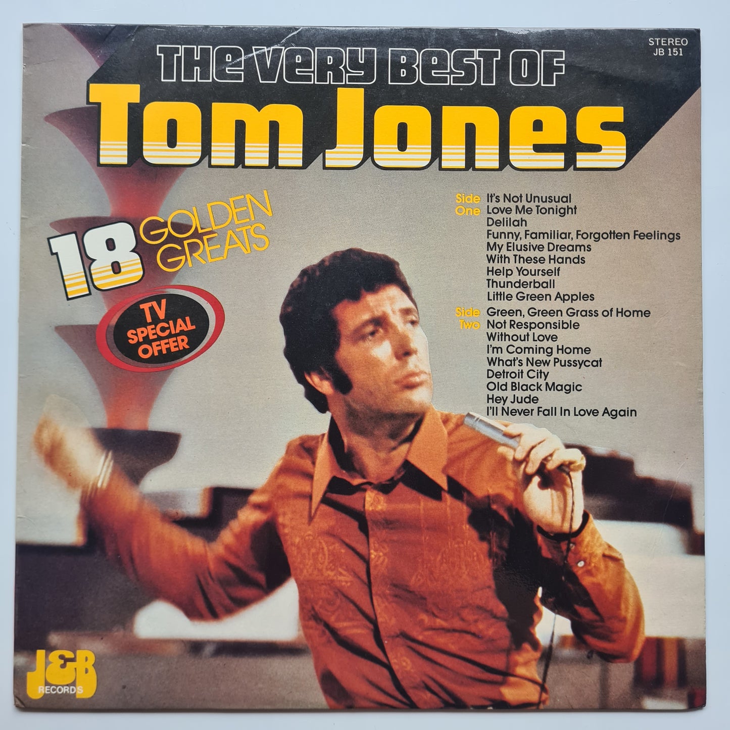 Tom Jones – The Very Best Of Tom Jones - 1983 - Vinyl Record LP