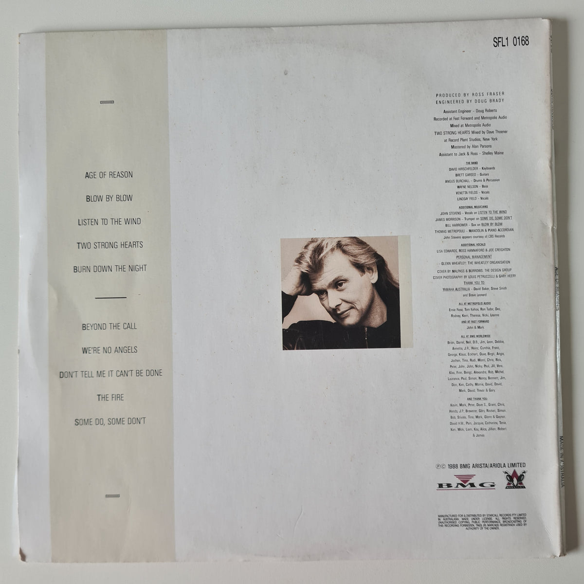 John Farnham – Age Of Reason - 1988 - Vinyl Record LP