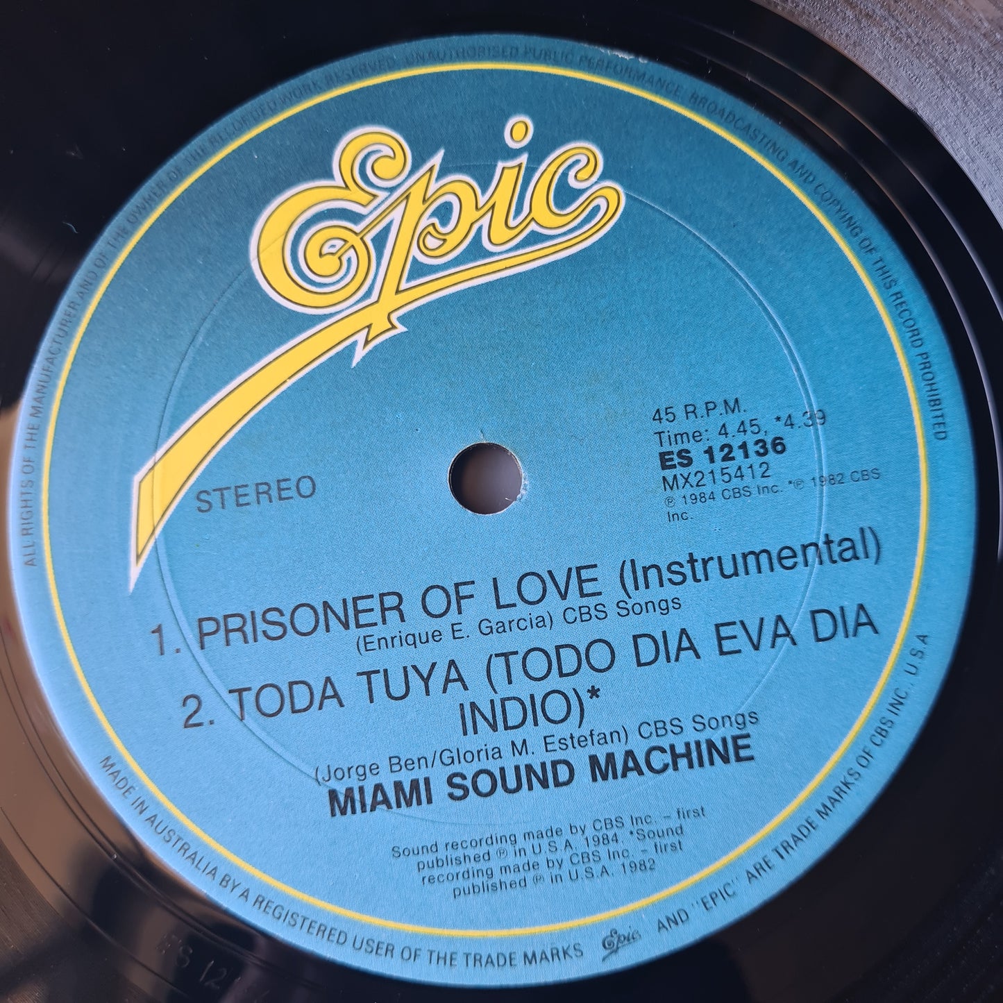 Miami Sound Machine – Prisoner Of Love (Extended Remix) - 1984 - Vinyl Record 12" Maxi Single