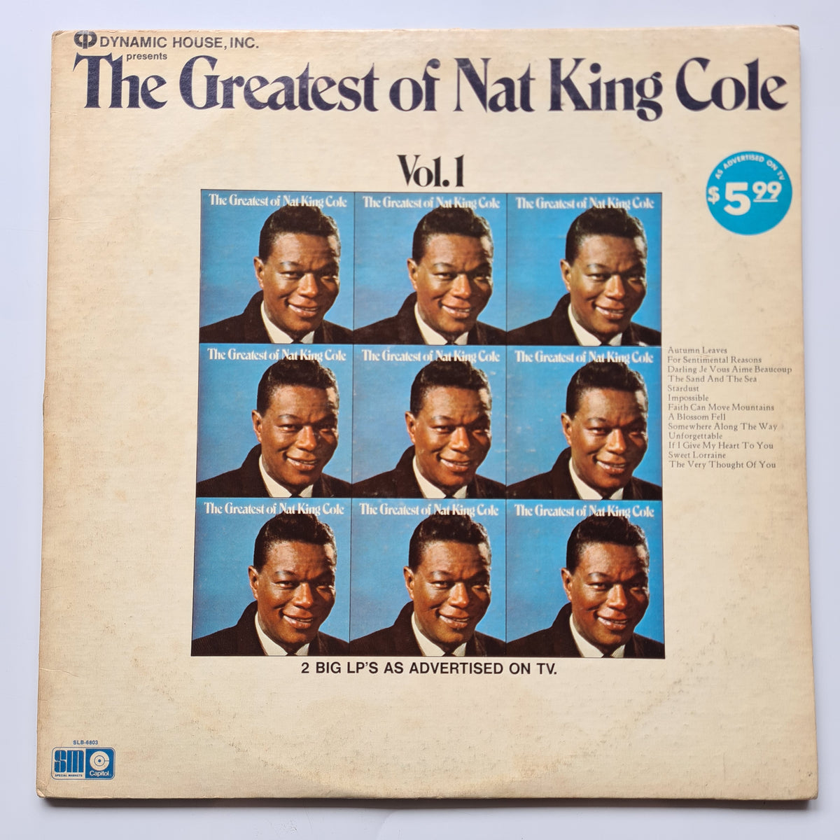 Nat King Cole – The Greatest Of Nat King Cole: Volume 1 & 2 - 1972 - Vinyl Record 2LP