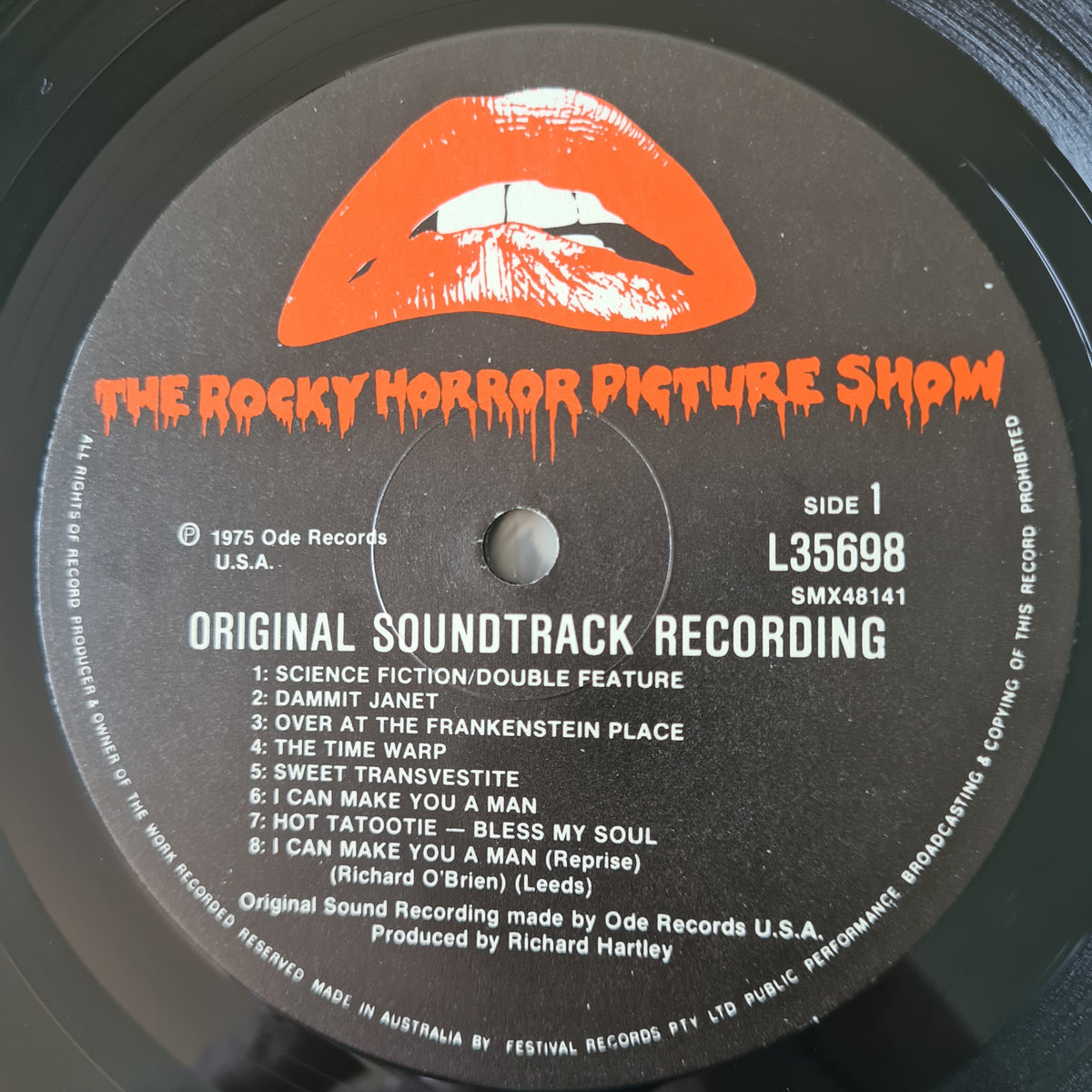 Various (Tim Curry, Meat Loaf, Richard O'Brien) - The Rocky Horror Picture Show - 1975 (1977 Australian Pressing)- Vinyl Record LP