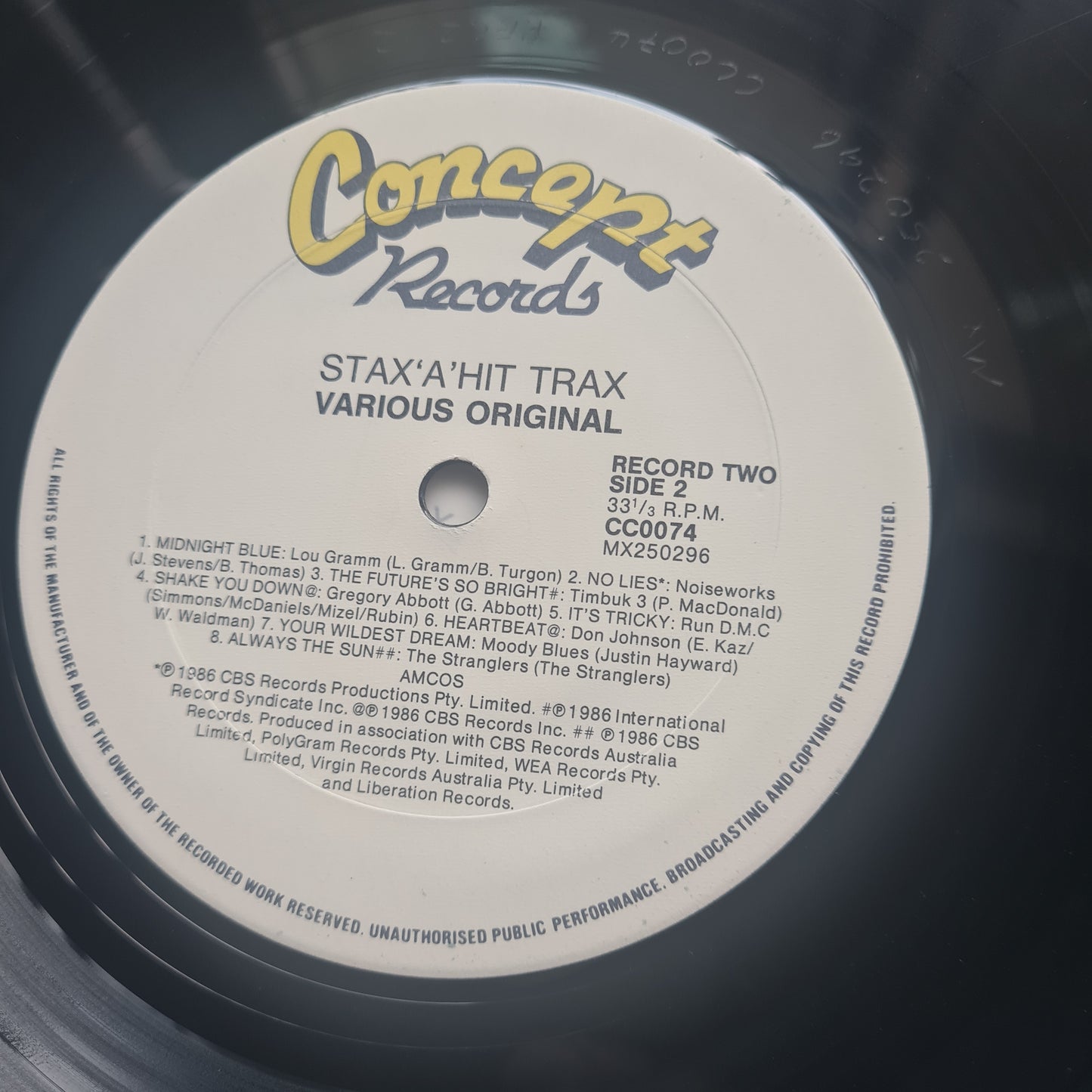 Various – Stax 'A' Hit Trax - 1987 - Vinyl Record 2LP