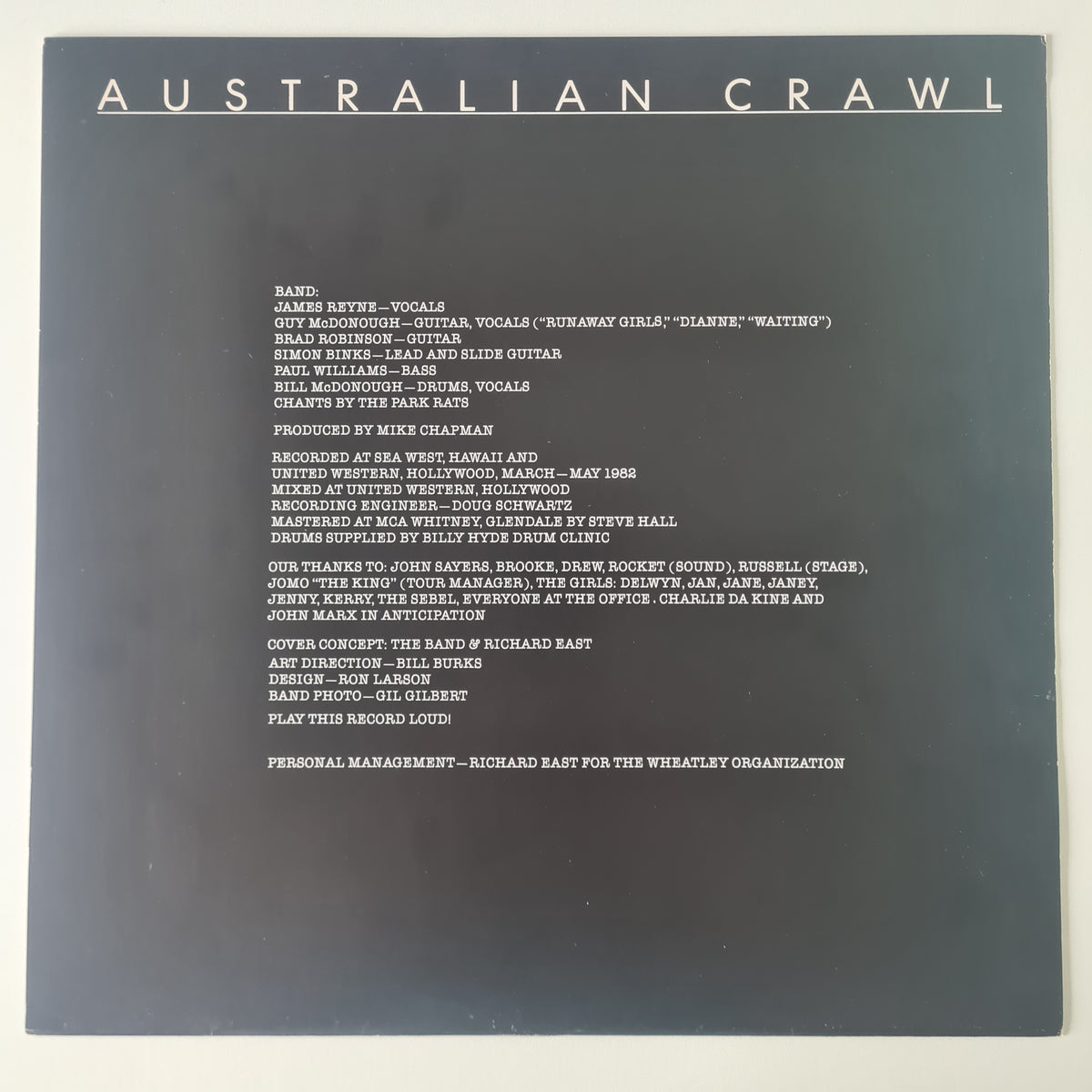Australian Crawl – Sons Of Beaches - 1982 - Vinyl Record LP